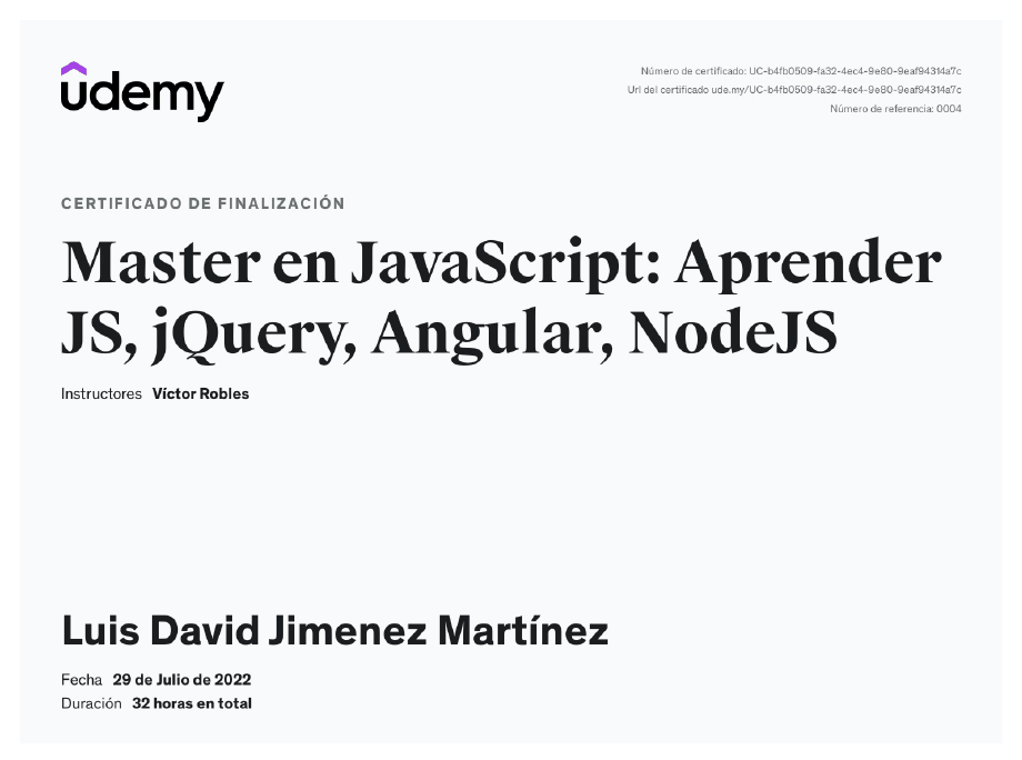 Master JavaScript Certification